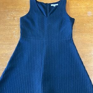 Black sleeveless dress. Comfy and cute!